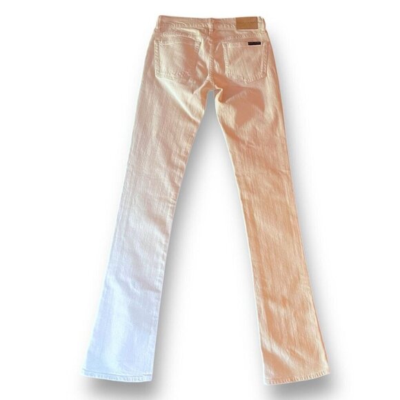 Ralph Lauren Black Label Womens 380 Jeans Sz 26 Cream Slim Bootcut Made in Italy - Picture 5 of 7